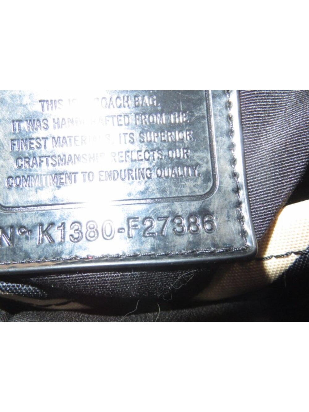 COACH 2013 Devin Zebra Stripe Animal Print Canvas Shoulder Bag Satchel Tote - Picture 7 of 10